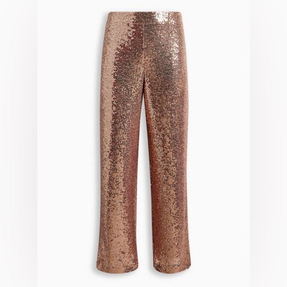 Torrid size 4 (26) Rose Gold Blazer and size 3 Tall (22-24) Pant Sequins Outfit - Picture 13 of 14